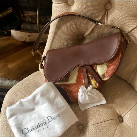 Authentic RARE Vintage Christian Dior Kilim Saddle Bag - Picture 6 of 16